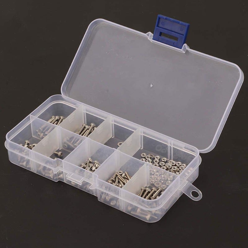 woobles Nuts and Bolts Assortment Kit Machine Screw Assortment Kit Assorted Screws Nuts and Bolts Nuts Kit,300pcs M2 Stainless Steel SS304 Hex Socket Screw Bolt Nut Hine Fastener Washer- - Image 5