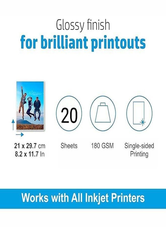 SEJASCOLLECTIONS 180 GSM A4 Size Glossy Photo Paper – Water proof pack of 20 sheets, Compatible with Inkjet Printer - Image 3
