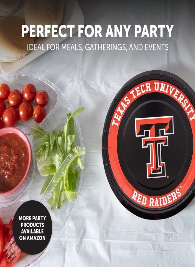 Desert Cactus Texas Tech University Paper Plates TTU Red Raiders 20 Count 9 inch Round Plates for Tailgates, Parties, Graduation and Events (Design A) - Image 4