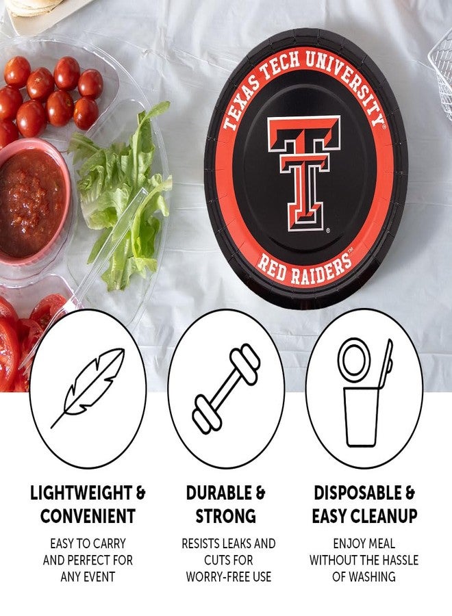 Desert Cactus Texas Tech University Paper Plates TTU Red Raiders 20 Count 9 inch Round Plates for Tailgates, Parties, Graduation and Events (Design A) - Image 3