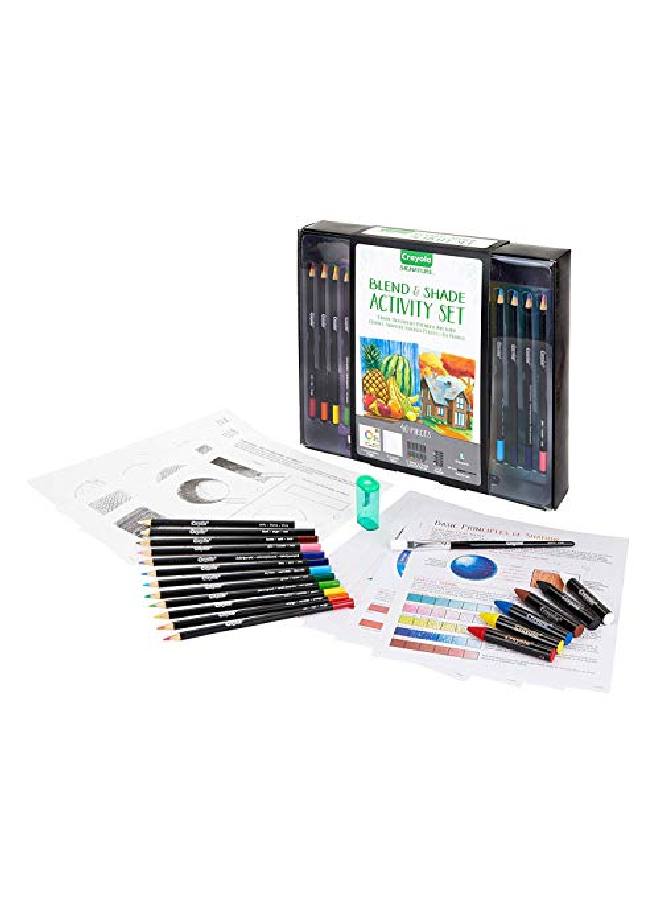 Crayola Blend & Shade Activity Set Adult Coloring Art Set 40Piece Gift - Image 1