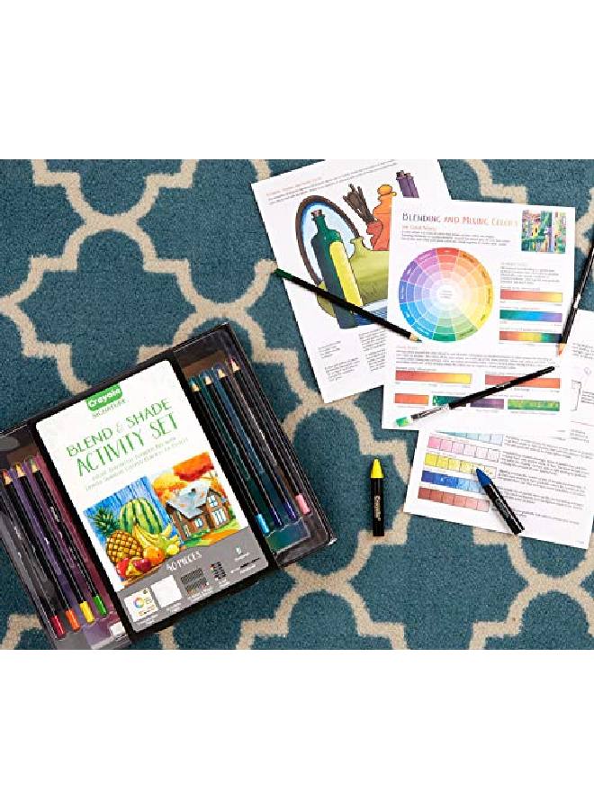 Crayola Blend & Shade Activity Set Adult Coloring Art Set 40Piece Gift - Image 3