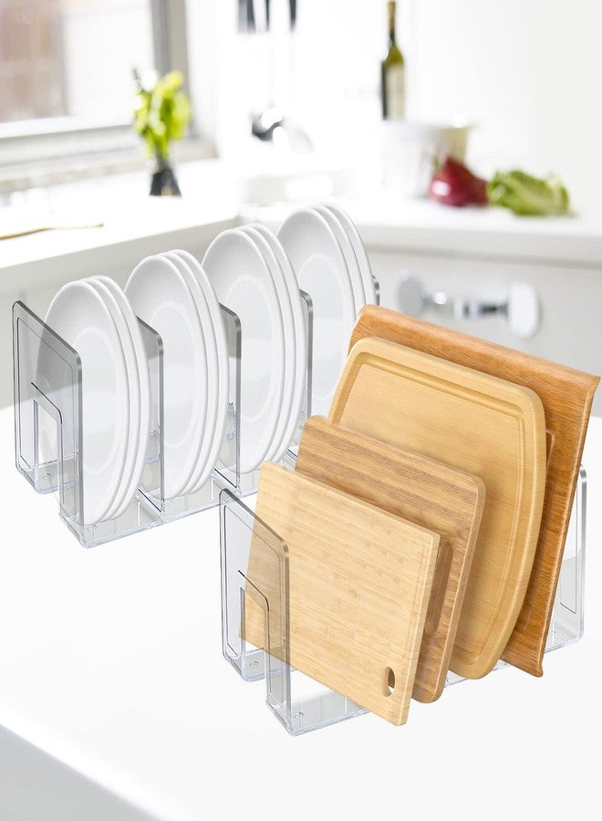 SAYEEC Acrylic File Sorter, Clear File Holder Acrylic Desk Organizer, Sturdy Desktop File Organizer File Folder Holder Rack for Envelopes Mail Letter Paper Notebook Electronics (4 Sections, 1 Pack) - Image 5