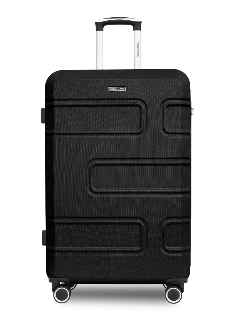 بارا جون UrbanShield 2-Piece Luggage Set – Lightweight ABS Hard Shell Suitcase, 20” Carry-On & 28” Check-In Trolley Bag with 360° Spinner Wheels & TSA Lock - Black