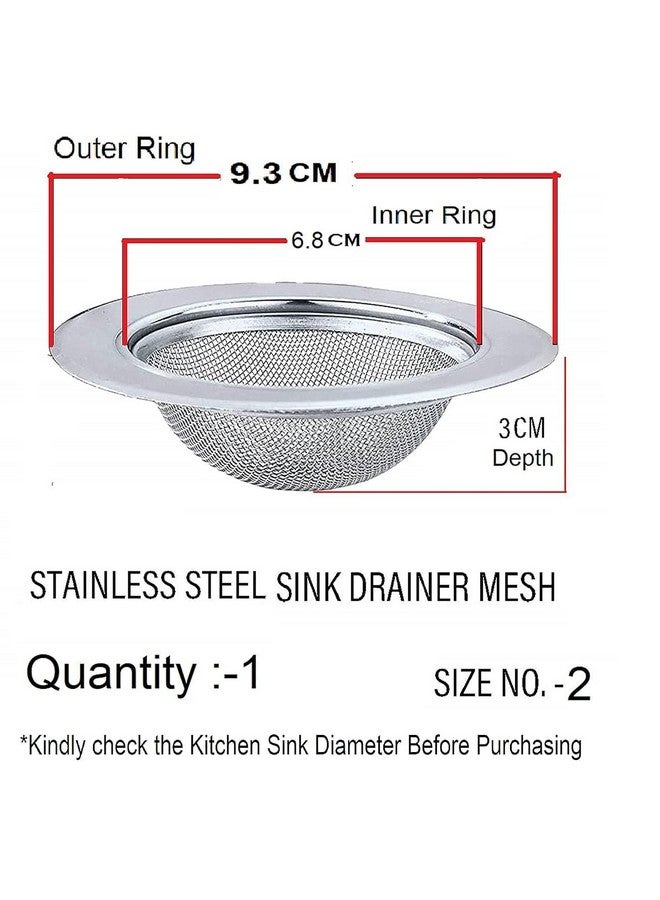 Vipron Stainless Steel Kitchen Sink Strainer, Kitchen Drain Basin Basket Filter Stopper Drainer, Sink Jali(9.5 CM) - Image 4
