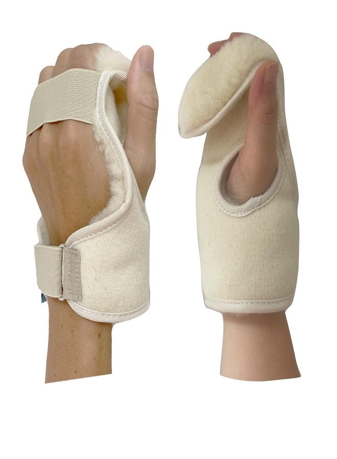 BIVIKEY 1 Pcs Supe Soft 100% Wool Palm Protector Left Hand Glove Comfortable Palm Pad | for Ideal for the Elderly MS, Strokes, Hand Contractures & More Unisex WoolWhite - Image 1