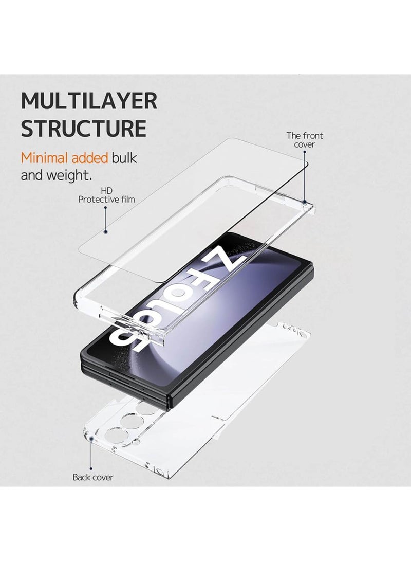 Captaintech for Galaxy Z Fold 6 Case with S Pen Holder, S-Pen is Included 【Case & Stylus Set】 Built-in Screen Protector Full Body Protection Anti-Yellowing Clear for Samsung Galaxy Z Fold6 (Case&Pen Set) - Image 3