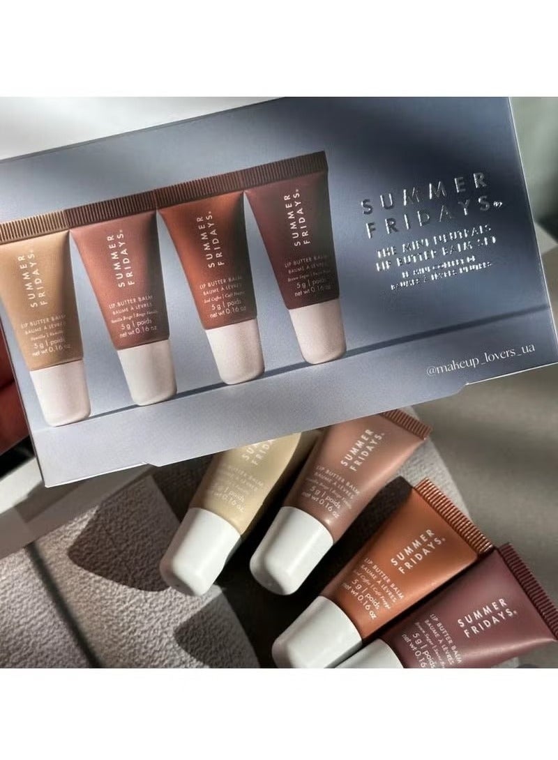 SUMMER FRIDAYS Summer Mini Fridays Lip Butter Balm Set for Instant Moisture, Shine and Hydration, Pack of 4 - Image 2