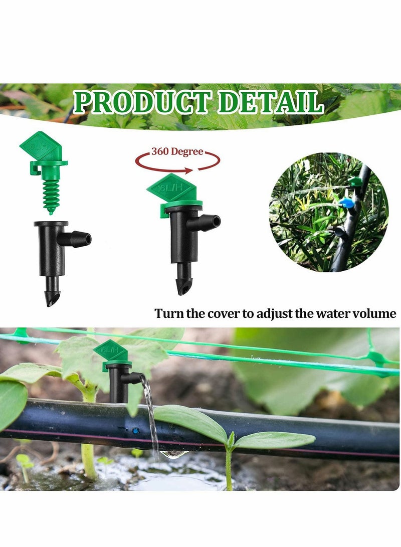 إكسفور 60 Pieces Drip Emitter Garden Flag Irrigation Dripper in 3 Sizes, Trees and Shrubs, 1 GPH, 2 GPH, 4 GPH - Image 2