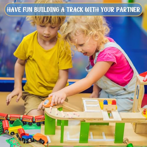 Poen باقة موصلات عظام الكلاب الخشبية 30 قطعة لقطار الألعاب - Image 4