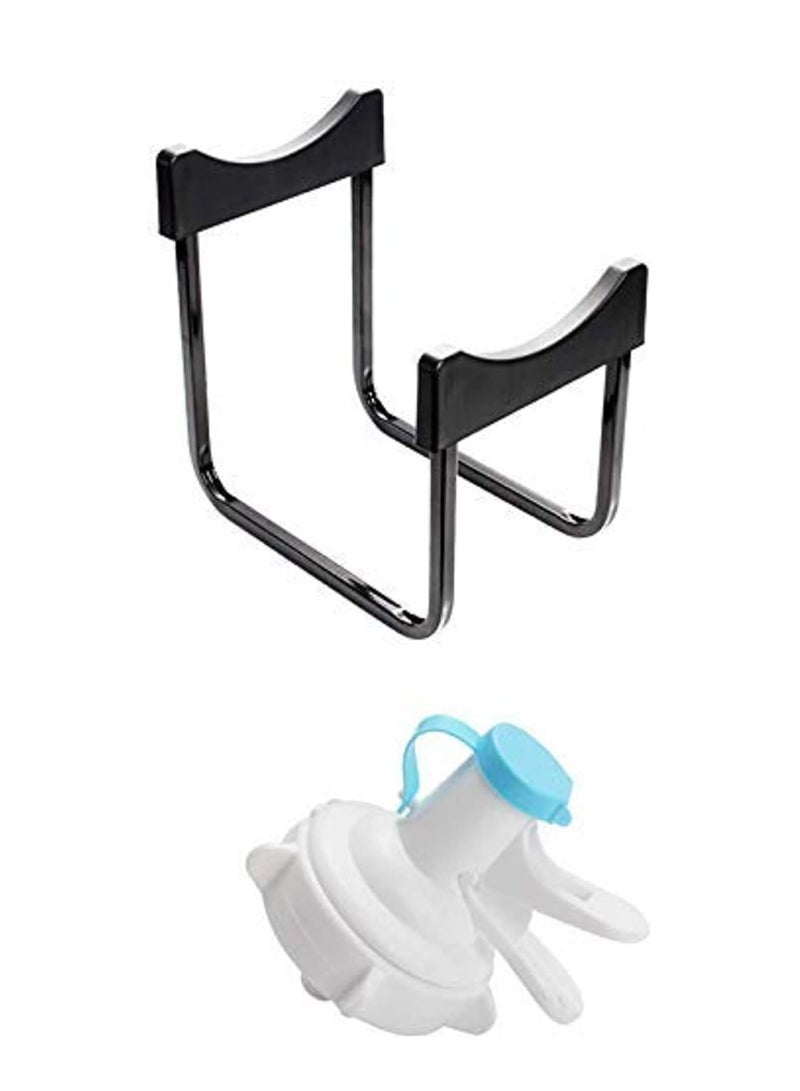 DubaiGallery Drink Dispenser Storage Stand Valve Rack Holder U-Shaped Black - Image 3