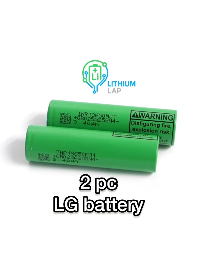 LG 3500 mAh LG 18650 Lithium-Ion Battery | 2 Piece – Original & High Performance - Image 1