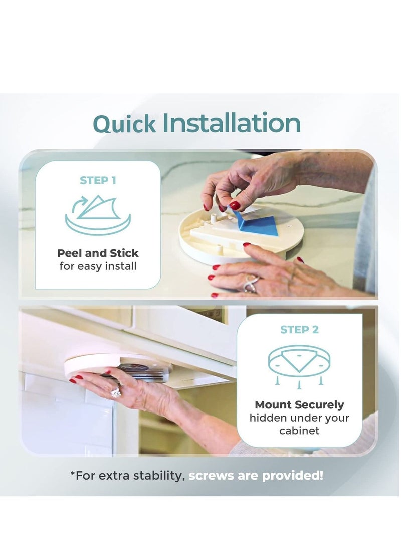 BELLSBERRY - Under Cabinet Jar Lid Opener for Weak Hands Easy Grip One Handed Jar & Bottle Opener Removes Tight Jar Lid for Seniors with Arthritis - Image 1