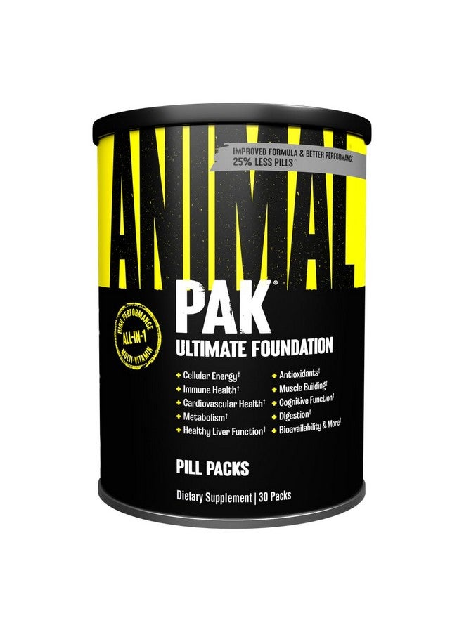 ANIMAL Animal Pak - Convenient Multivitamin for Men & Women Daily All-in-One Vitamin & Supplement Pack - Zinc, Vitamins C, B, D, Amino Acids, and Immune Support - Sports Nutrition Performance - 30 Count - Image 1