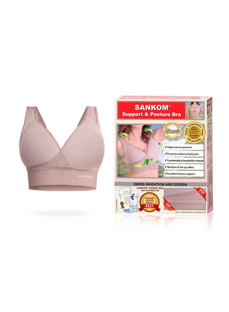 Sankom - Classic Bra for Back Support, Beige M/L - Image 2
