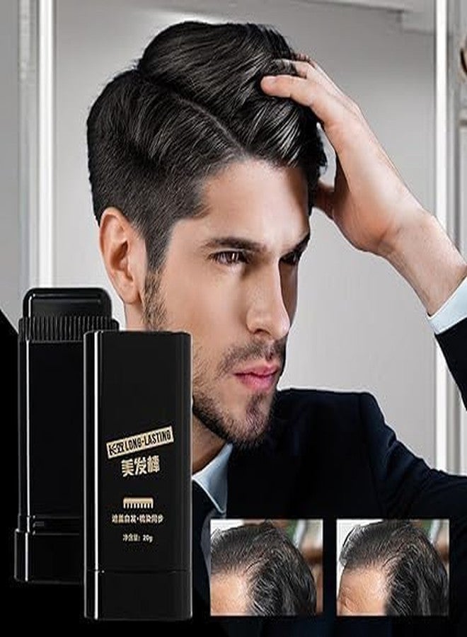 KHAMKARI 2 in 1 Hair Color Stick Hair Dye Stick Comb, Waterproof and Sweat-Proof Hairs Dyes Comb, Touch-Up Hair Dye Applicator, Best Hair Care, Black Hairs Women & Men (Black, 20 gm) - Image 2
