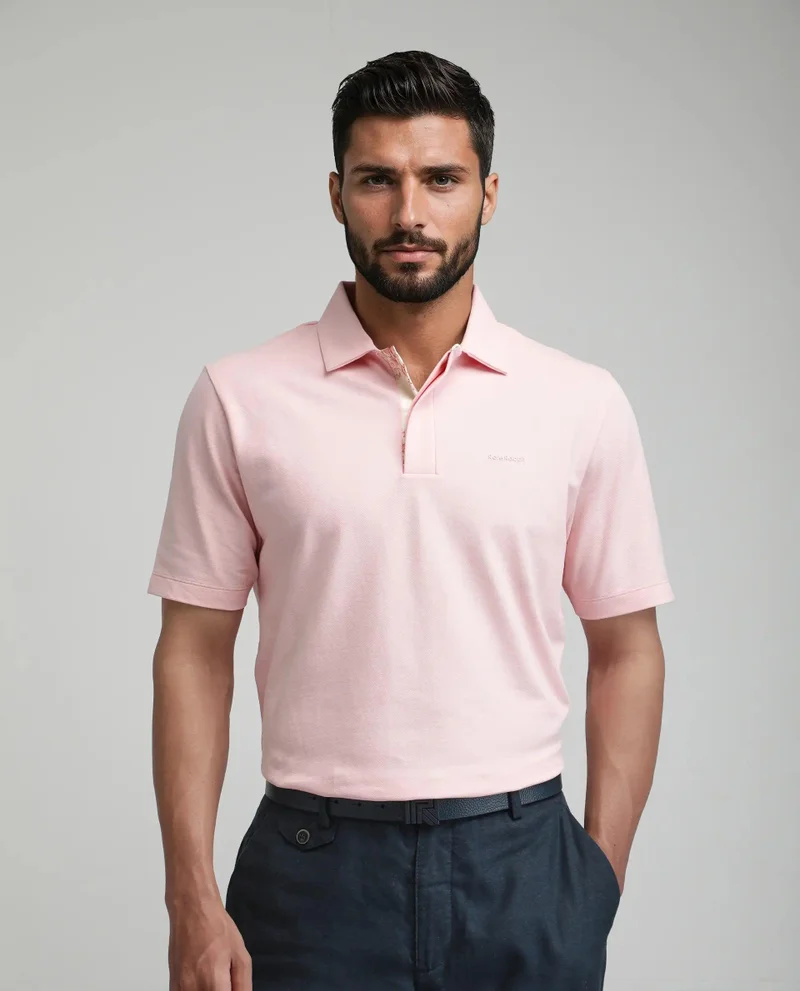 Rare Rabbit Men's Contrast Printed Placket Polo