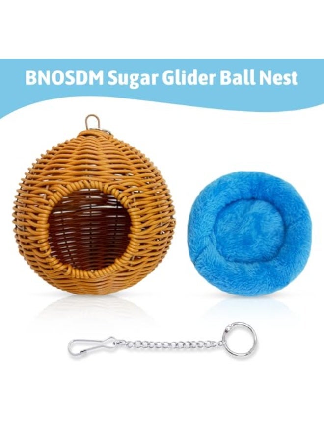 Hanging Sugar Glider Hammock Pouch with Warm Cotton Pad, Soft Sleeping Cage Bed Hideout for Sugar Gliders, Hamsters, Squirrels, Marmosets & Small Pets - Image 3