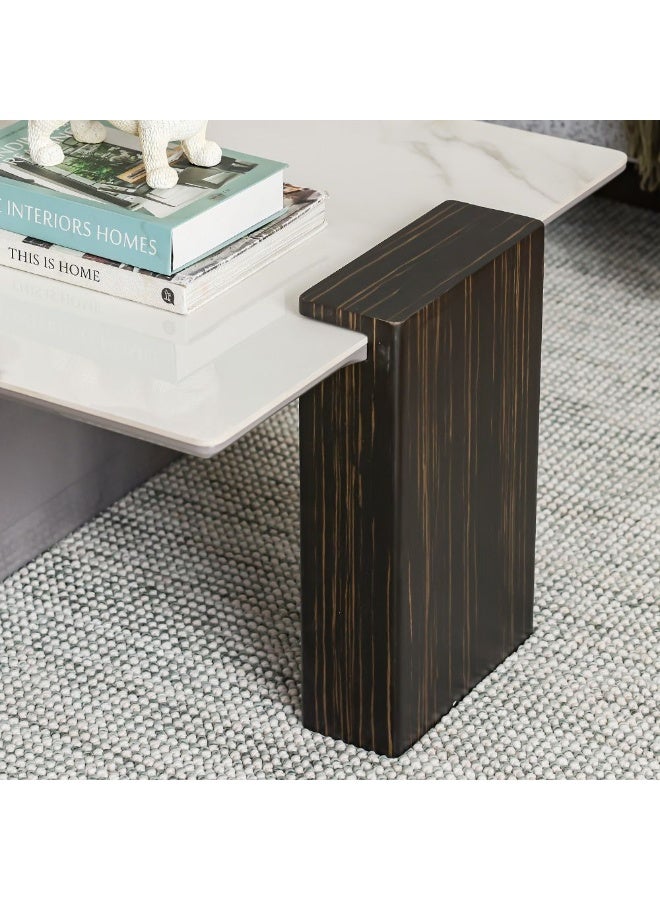 DANUBE HOME Forbes Coffee Table With Drawer Multifunctional Living Room Table Space Saving Center Table Modern Design Furniture For Home Living Room - White/Grey - Image 3