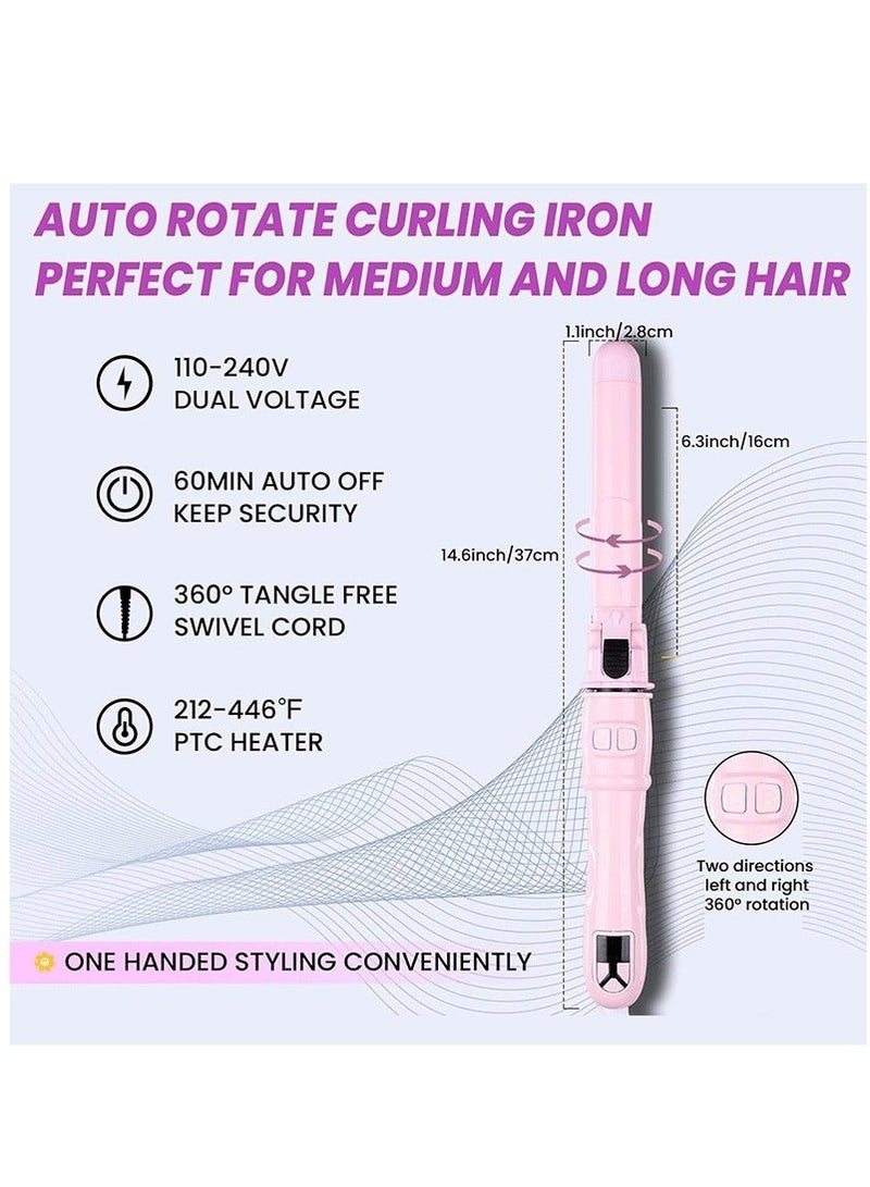 فورتي Automatic Curling Wand Rotating Curling tong, Professional 28mm/1.1 Inch Hair Curler Hair Styling Irons Fast Heating Wand for Medium/Long Hair - Image 2