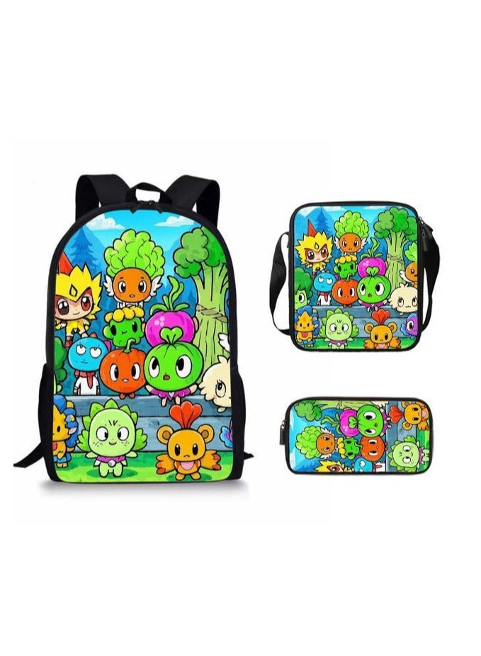 Cartoon style universal three-piece schoolbag - 454  - Image 2