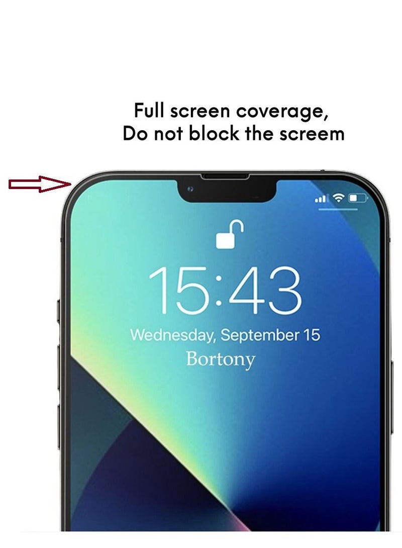 BORTONY 3-Pack Tempered Glass Screen Protector For iPhone 13/13 Pro 6.1 Inch Clear - Image 3