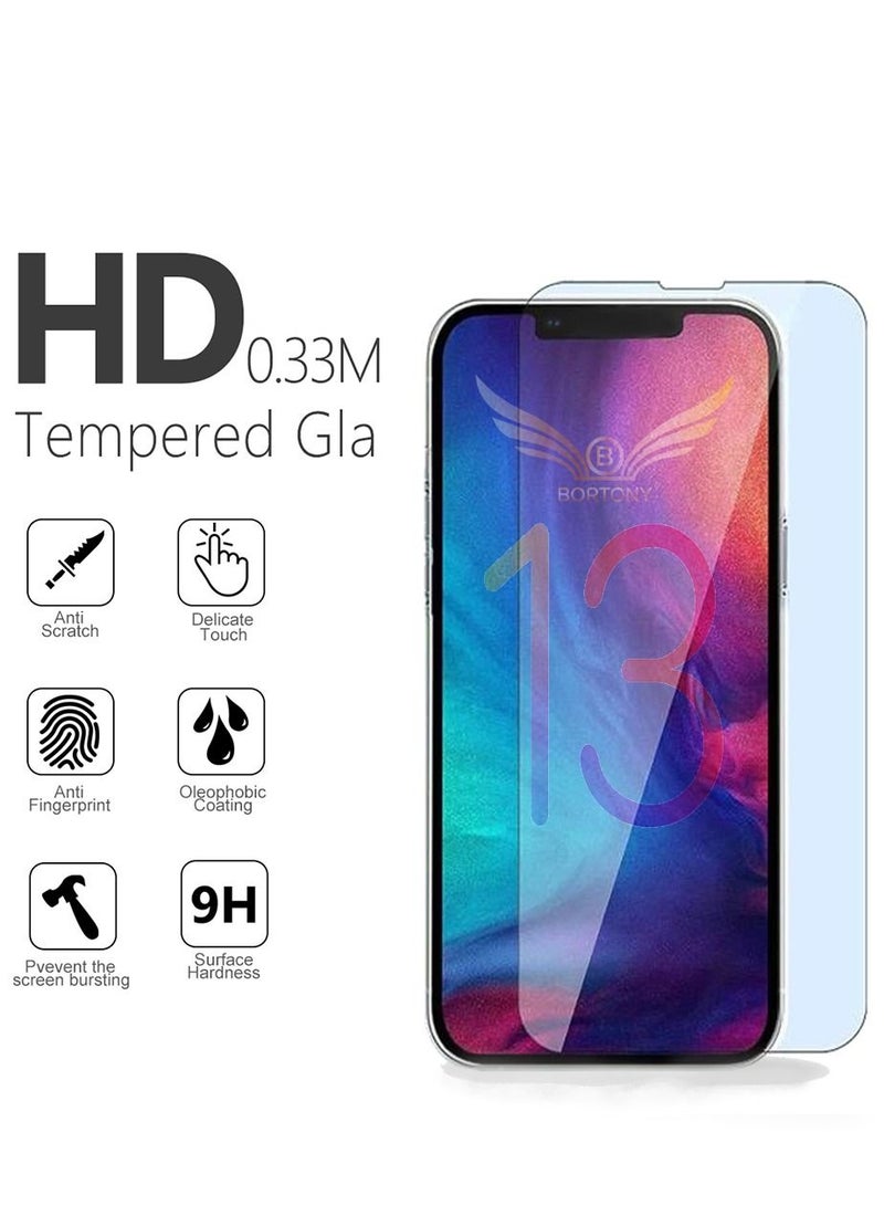 BORTONY 3-Pack Tempered Glass Screen Protector For iPhone 13/13 Pro 6.1 Inch Clear - Image 2