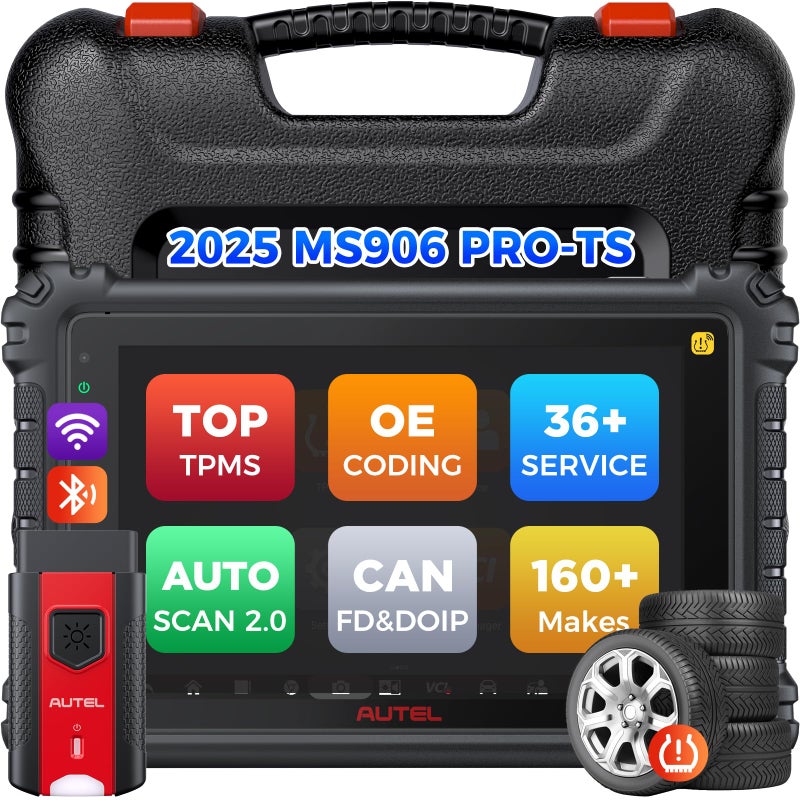 Autel MaxiSYS MS906 PROTS Scanner 2025 MS906ProTS Up of MP900TS MS906 PRO MP900BT MS906MAX Full TPMS  ECU Coding Bidirectional Scan Tool 3000 Test 36 Service CAN FDDoIP Auto Scan 20