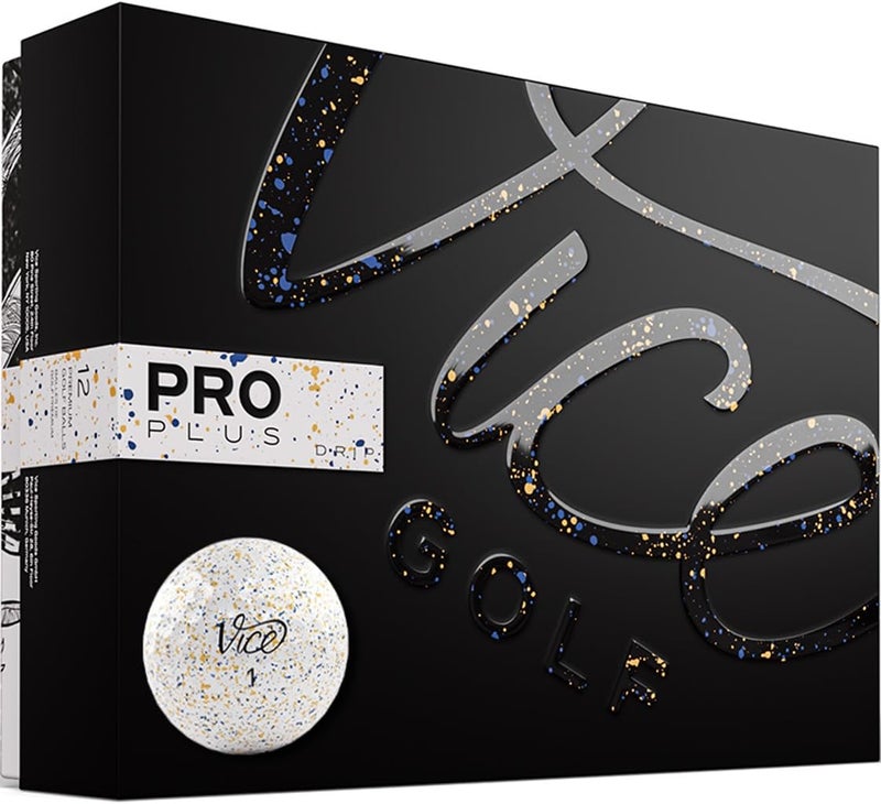Vice Golf Limited Edition Pro Plus Golf Balls (Drip Navy Orange)