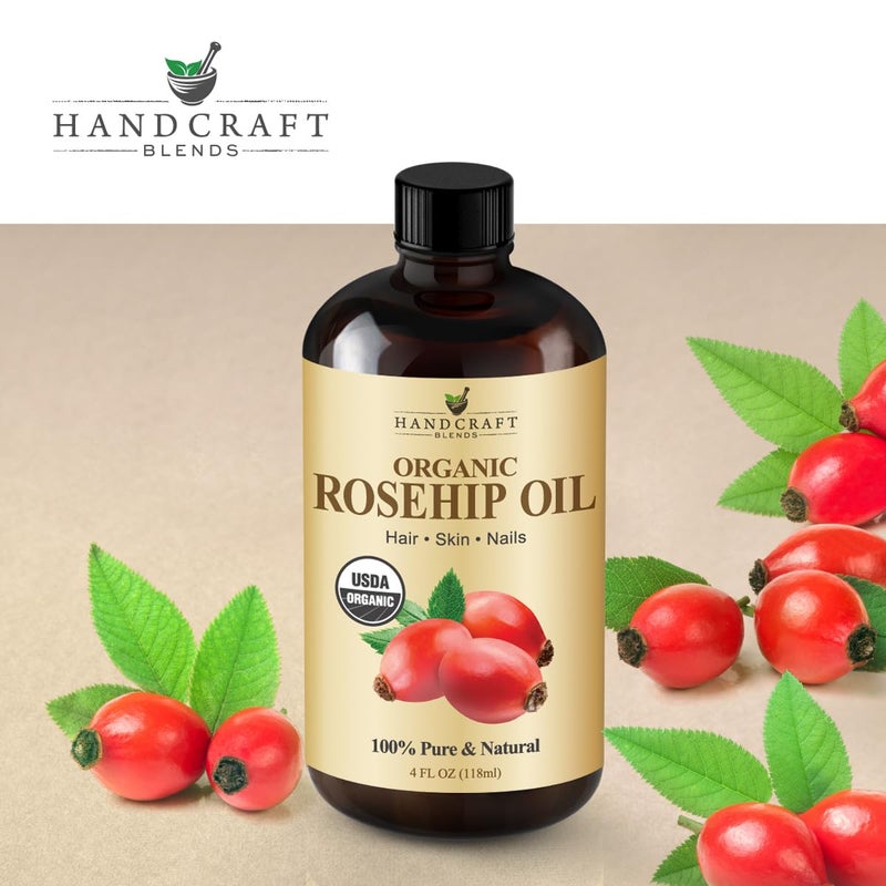 Handcraft Blends Organic Rosehip Oil - 4 Fl Oz - 100% Pure and Natural - Premium Grade Oil for Face, Skin and Hair - Protect and Nourish - Carrier Oil - Image 2
