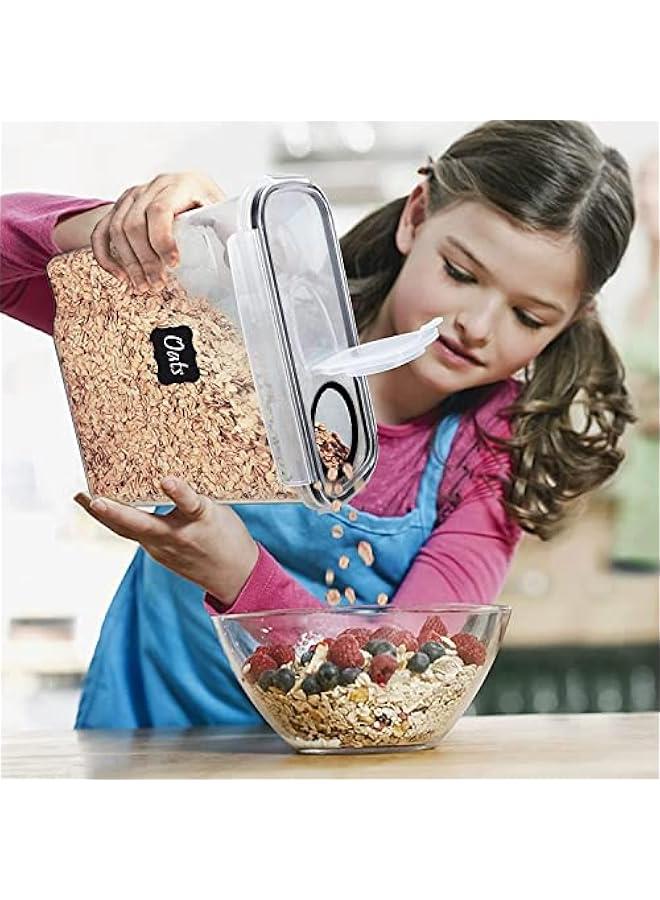 MIXDE Large Cereal Containers Storage Set for Pantry, 4 Pack 4L/135 Oz Airtight Food Storage Containers BPA Free Plastic Containers with Lids for Sugar Flour Snack - Image 3