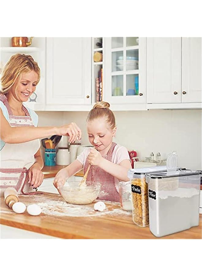 MIXDE Large Cereal Containers Storage Set for Pantry, 4 Pack 4L/135 Oz Airtight Food Storage Containers BPA Free Plastic Containers with Lids for Sugar Flour Snack - Image 4