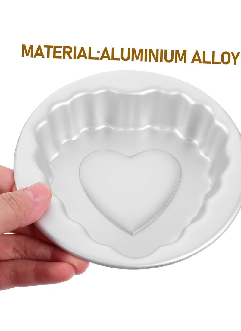 KASTWAVE 5pcs Cake pan, Cake Baking Mold Pudding Mold, Small Cake Mold Cake Tins for Baking Tart molds for Baking Metal Cake Tin Cake Mould Mini Tart pan Baking Molds Aluminum Alloy Caramel  - Image 2