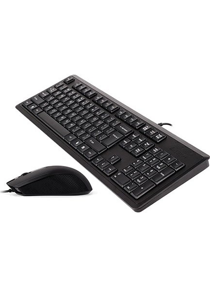 A4TECH A4 TECH KR-9276 USB Q Trk Optic Mouse Water Resistant Black Multimedia Keyboard - Mouse Set  - Image 1
