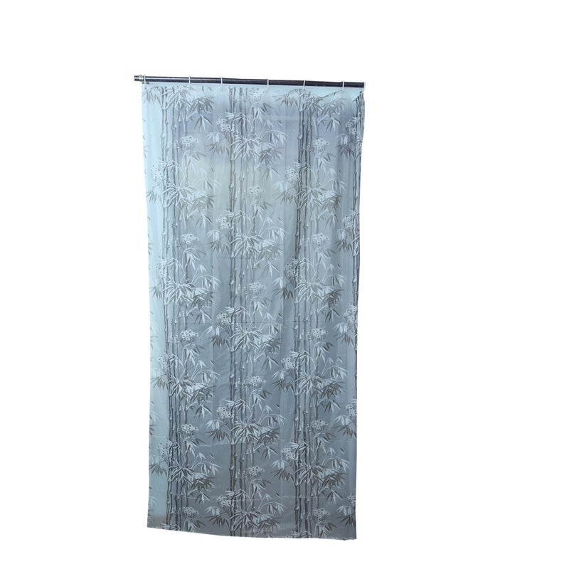 Kuber Industries PVC Floral Shower Curtain (SHOWER109, 7ft, Blue, Standard) - Image 2