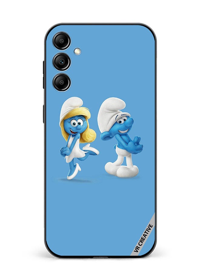 VR CREATIVE Protective Case Cover For Samsung Galaxy M14 The Smurfs Design Multicolour - Image 1