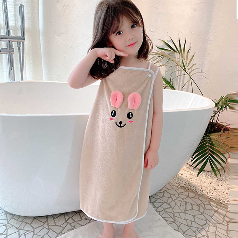 Children'S Bath Towel Summer Wearing Cotton Absorbent Quick-Drying Bath Skirt For Boys And Girls Household Sling Baby Bathing Bathrobe - Image 1