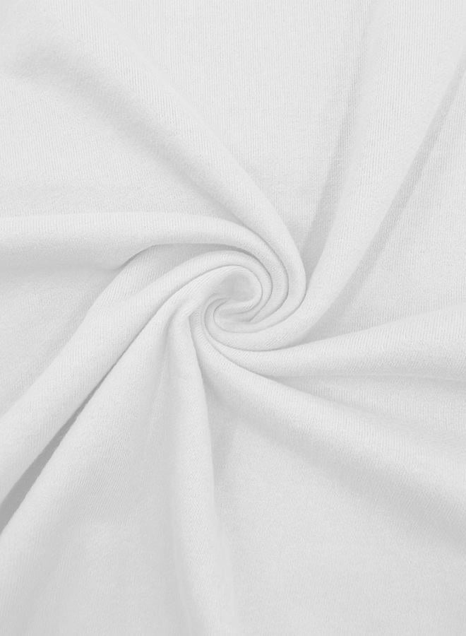PRETTODAY Women's Casual Crew Neck Sweatshirt Long Sleeve Ruched Solid Loose Fitting Pullover Tops, White, XL - Image 5