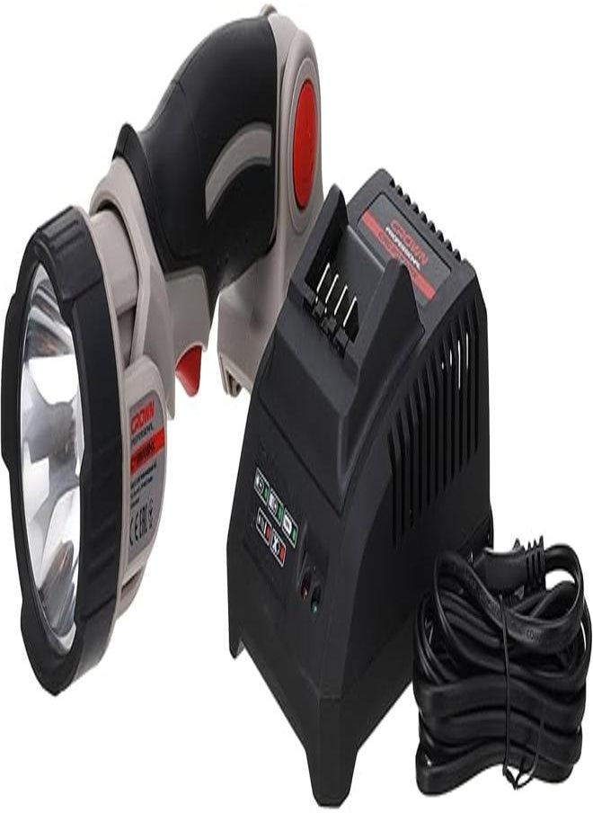 Crown LED Flashlight , CROWN , Battery Powered 20V, with Battery & Charger CT26008HX  - Image 2