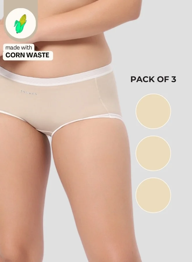 الملكة الحميمة شورت كورن باي لاسي للأولاد - كلاود سوفت فاخر، مصنوع من ألياف الذرة | يُهدئ البشرة، لا يلتصق بالجسم (عبوة من 3 قطع)