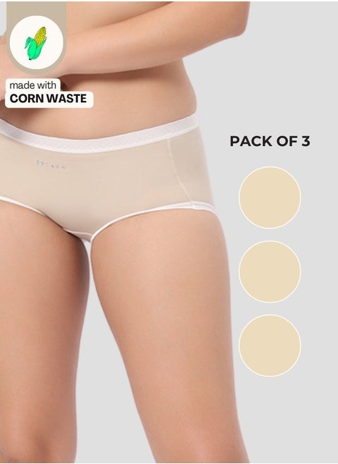 Corn Bae Lacy Boyshorts – CloudSoft Luxury, Made from Corn Fiber | Soothes Skin, No Roll-Ups (Pack Of 3)