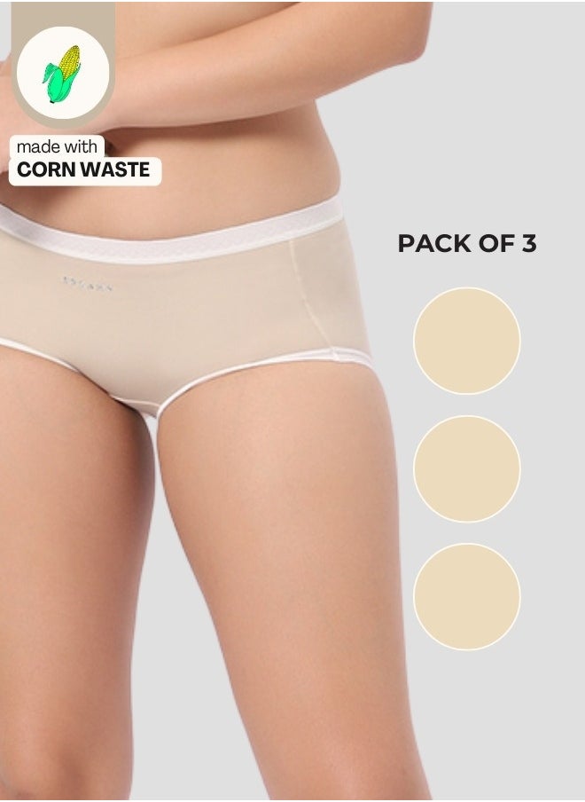 Intimate Queen Corn Bae Lacy Boyshorts – CloudSoft Luxury, Made from Corn Fiber | Soothes Skin, No Roll-Ups (Pack Of 3)  - Image 1