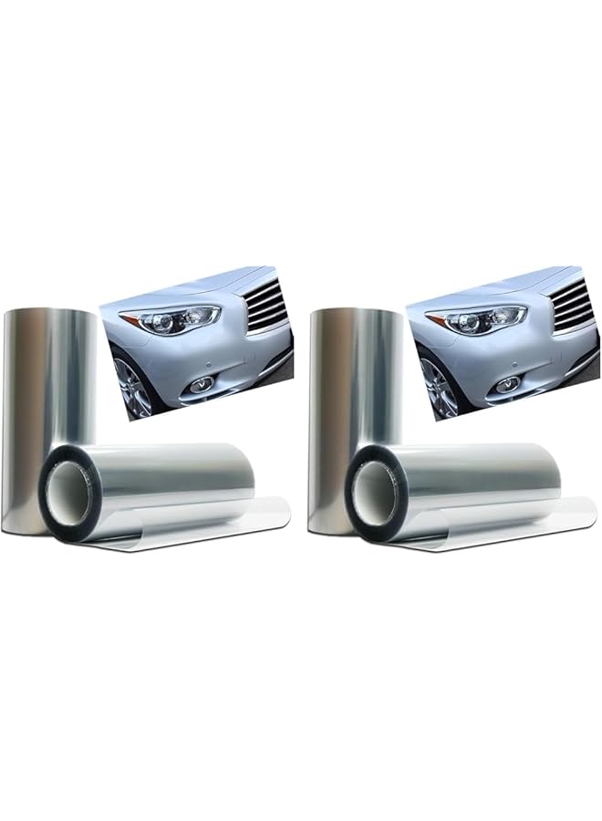 3 اكس ار لفة فيلم حماية المصابيح الأمامية لسيارة واحدة - لون شفاف (عبوة من قطعتين) - Image 1