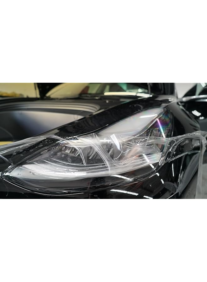 3 اكس ار لفة فيلم حماية المصابيح الأمامية لسيارة واحدة - لون شفاف (عبوة من قطعتين) - Image 3
