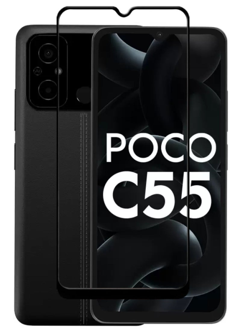 ACLIX Antistatic ESD Dustproof Premium Quality High Definition Tempered Glass Screen Protector Designed For Xiaomi Poco C55 - Image 1