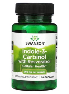 SWANSON Indole-3-Carbinol with Resveratrol 200 mg 60 Caps 