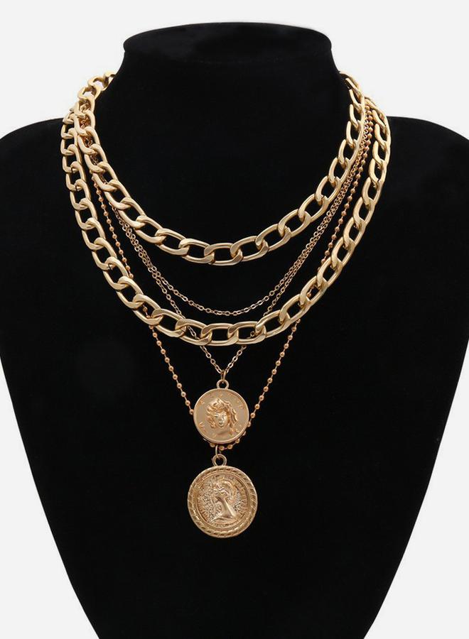 Styli Heart Drop Layered Necklace - Image 4