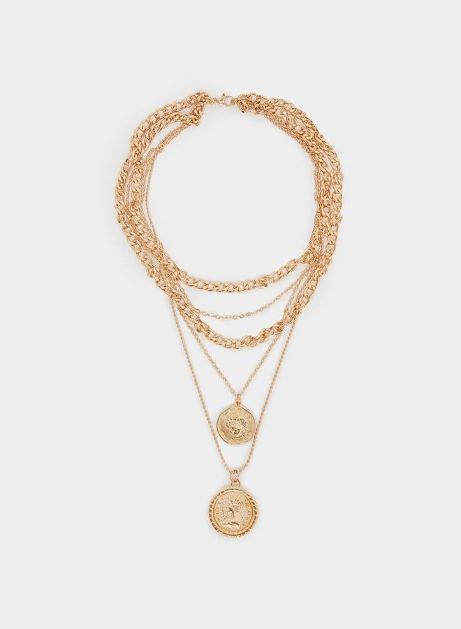 Styli Heart Drop Layered Necklace - Image 2