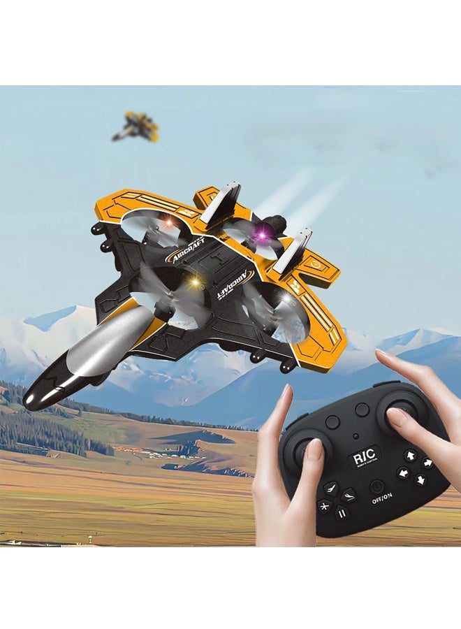 HALAMODO RC Plane Drone for Kids, Remote Control Airplane Fighter Jet with LED Light, Auto Hover, 360°Flip, Easy-to-Fly Helicopter Toy for Beginners - Image 2