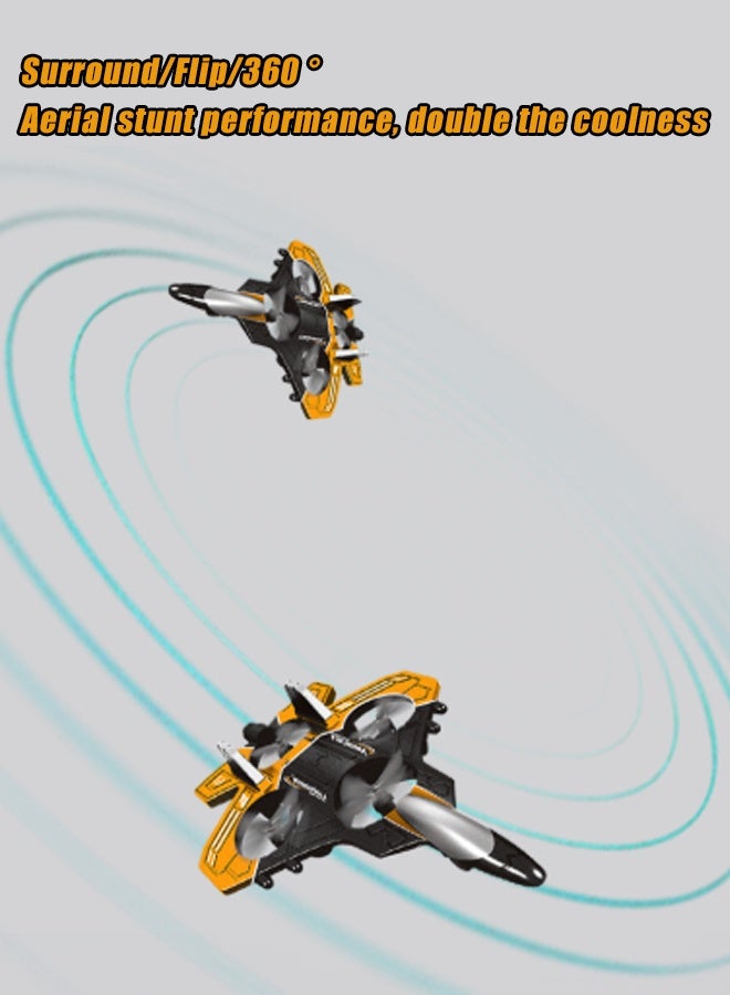 HALAMODO RC Plane Drone for Kids, Remote Control Airplane Fighter Jet with LED Light, Auto Hover, 360°Flip, Easy-to-Fly Helicopter Toy for Beginners - Image 4